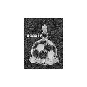  University of Georgia Soccerball Pendant (Silver) Sports 