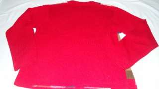 Sarah Spencer cardigan sweater size M medium red purple checks all 