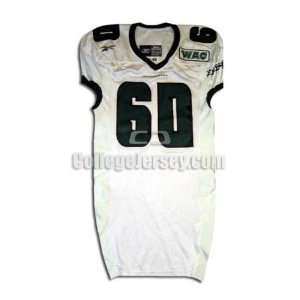   No. 60 Game Used Hawaii Reebok Football Jersey