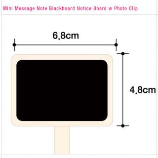   Name  Mini Message Note Blackboard Notice Board w Photo Clip x3