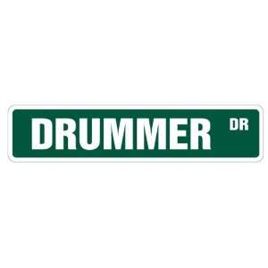 DRUMMER Street Sign drums sticks drum musician gift novelty street 