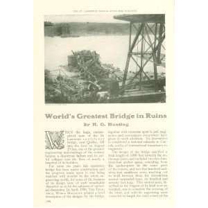   1907 St Lawrence Cantilever Bridge Disaster Quebec 