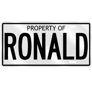  PROPERTY OF RONALD LICENSE PLATE SING NAME