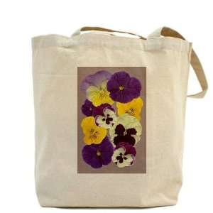  Pansy and Viola Flower Art Tote Bag by  
