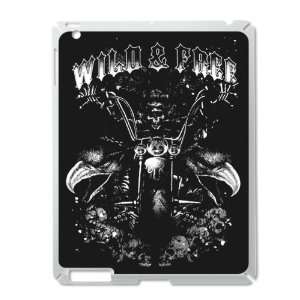 iPad 2 Case Silver of Wild And Free Skeleton Biker And Eagles