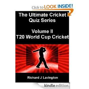 The Ultimate Cricket Quiz Series Volume II T20 World Cup Cricket 