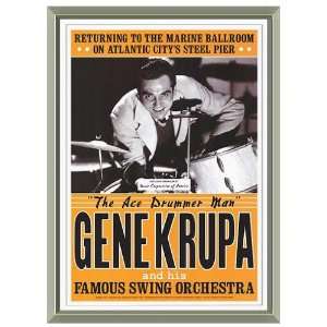  Gene Krupa Atlantic City 1941 Concert Poster Reproduction 