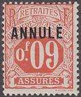 France Revenue Ouvrieres & Paysannes #RO5 MNH 9c Annule