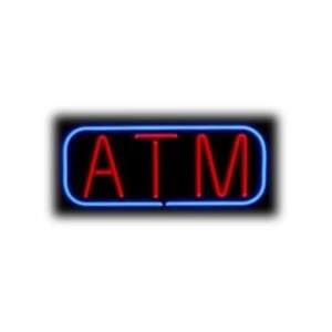  ATM Neon Sign with Border 14 x 31.5