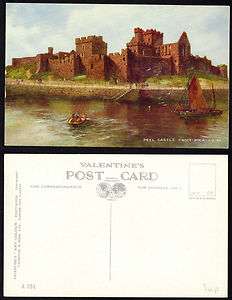   1900s Peel Castle from Pier [Valentines Art Colour A264] unus  