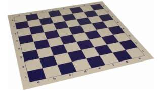 Blue Vinyl Rollup Chess Board 2.25 Squares  