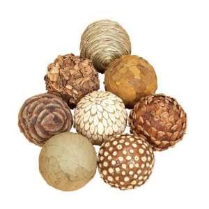  4 D Set/6 Natural Decorative Bambbo Wood Balls Beauty