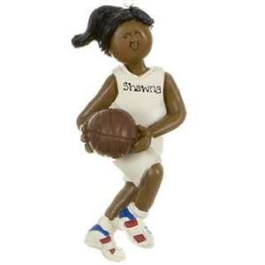  Personalized Ethnic Basketball   Female Christmas Ornament 