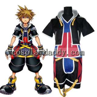 Kingdom Hearts 2 Sora anti silver outfit cosplay costume  