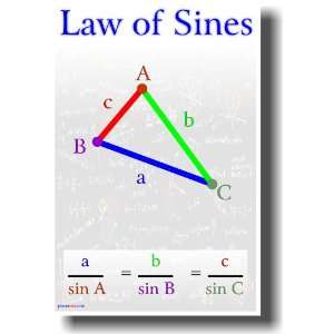  Law of Sines  Math Classroom Poster