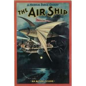  The Air Ship (Broadway) by unknown. Size 15.94 X 10.10 Art 