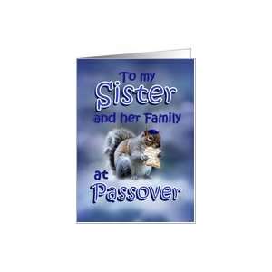  Passover Squirrel, Sister and Family Card Health 