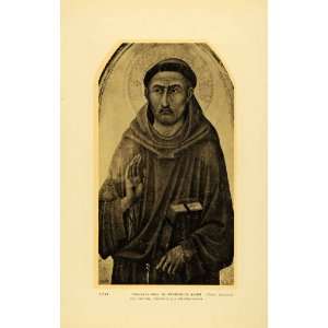 1931 Collotype Ugolino Siena Saint Francis Assisi Monk Religion 
