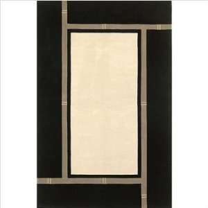  KAS IND2310 Indira Black and White Contemporary Rug 