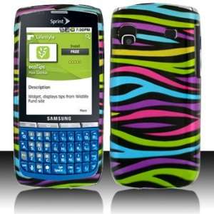 Black with Rainbow Color Zebra Snap on Hard Skin Shell Protector Cover 