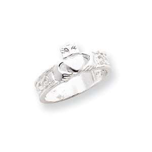  Sterling Silver Claddagh Ring   Size 8   JewelryWeb 