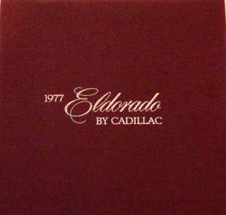 1977 77 Cadillac Eldorado original sales brochure MINT  