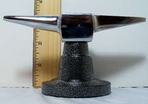 New Jewelers Double Horn Miniature Anvil on Base with mounting holes 