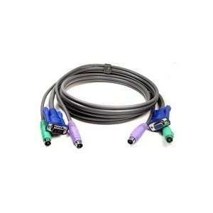  Cable, KVM, PS/2, 20, HB15 M/F, (2) Din6 M/M Electronics