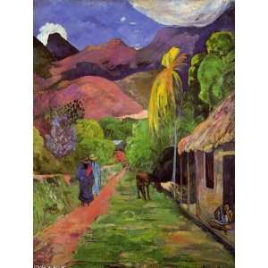 FRAMED oil paintings   Paul Gauguin   24 x 32 inches   Road in Tahiti