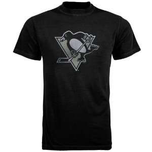  NHL Majestic Pittsburgh Penguins Black Slim Fit Logo T 