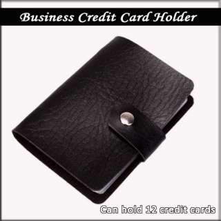   ID Credit Name Card Holder Case Wallet Unfold Style  Black New   
