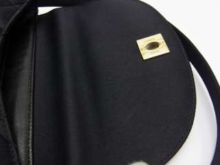 CHANEL CC Satin Hand Evening Bag Authentic Purse Black Auth  