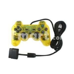  Wired Dual Shock Controller for Sony PS2 Transparent 