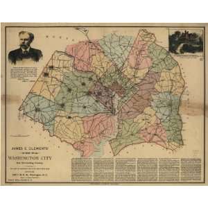  1891 James E. Clements map of Washington City