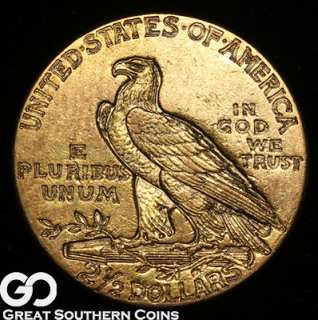 1912 $2.5 GOLD Indian Quarter Eagle UNCIRCULATED  