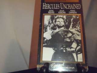 VHS Hercules Unchained 1959   Hollywood Gold w Steve Reeves & Sylva 