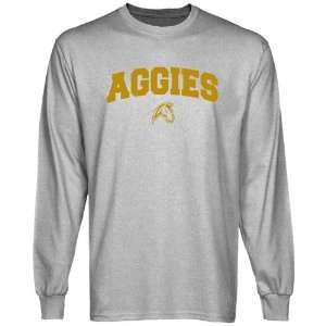 UC Davis Aggies Ash Logo Arch Long Sleeve T shirt 