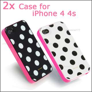   Dots 3in1 Case Cover for Apple iPhone 4 4s Screen Protector  