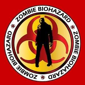  Zombie Biohazard Waste Round Stickers Arts, Crafts 