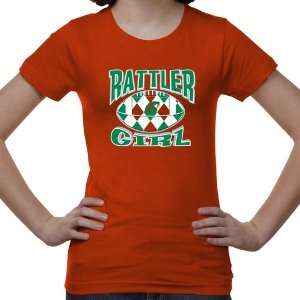 FAMU Rattlers Youth Argyle Girl T Shirt   Orange  Sports 