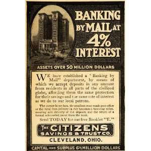  1915 Ad Banking By Mail Citizens Savings Trust Company 