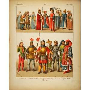  1882 Costume German Medieval Knights Armor Emperor 