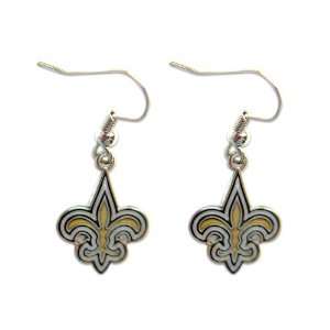 NW OR SA DA ER   New Orleans Saints Dangle Logo Earring Set Charm Gift 