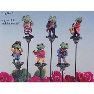  3H Frog Band/ Musician with Stakes (Set of 6) Kitchen 