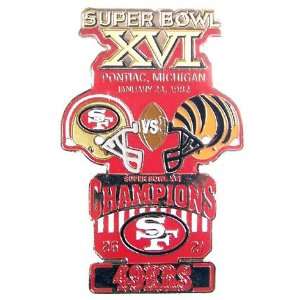  Super Bowl XVI Oversized Commemorative Pin Sports 