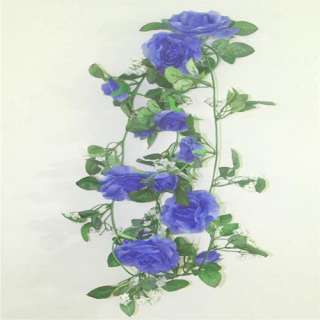 Royal Blue ROSE GARLAND Silk WEDDING Flowers Arch Decor  