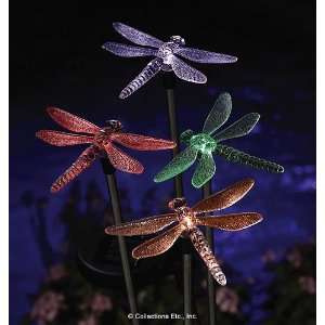    Color Changing Solar Dragonfly Lawn Stakes 