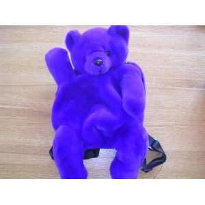  Purple Teddy Bear Plush Toy Childs Preschool Back Pack 