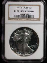   PROOF ULTRA CAMEO AMERICAN SILVER EAGLE $1   NGC PF69 UCAM  