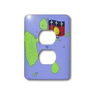   Map of Guadeloupe and associated Islands.   Light Switch Covers   2